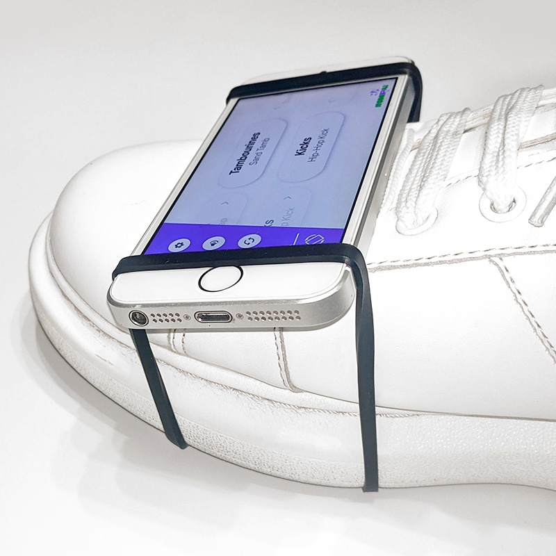 Heart Stomp silicone smartphone foot mount